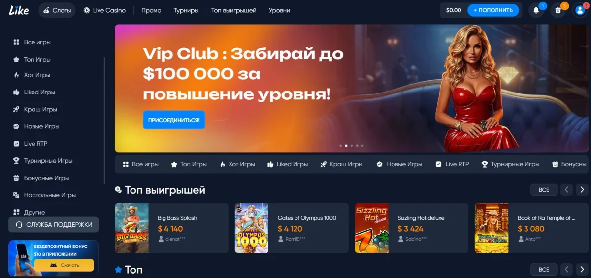 Like Casino - отзывы игроками на форуме
